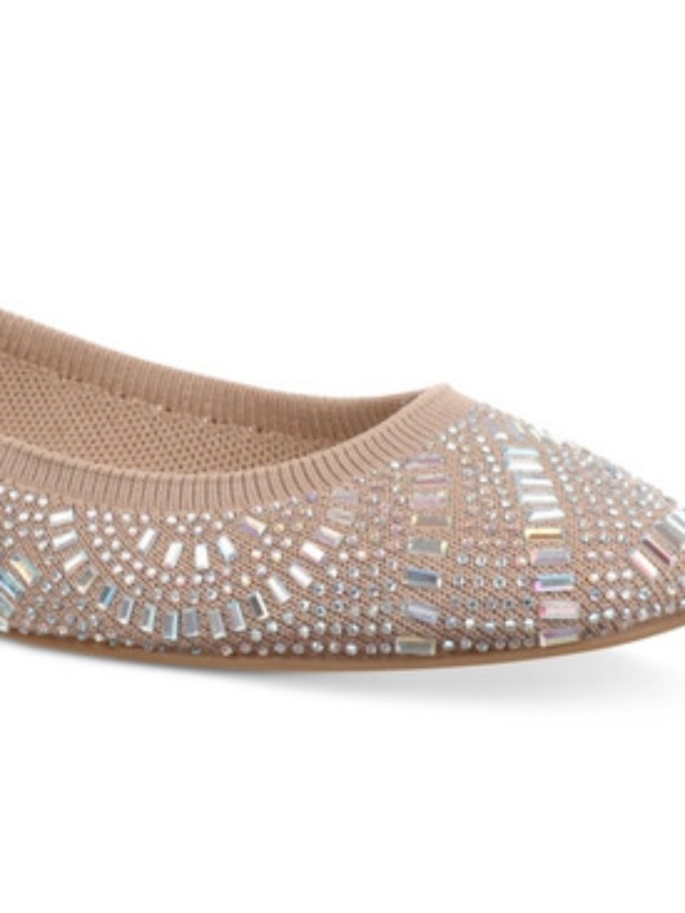 Thalia Sodi Women's Karli Embellished Slip-on Flats - Nude Flyknit Ab